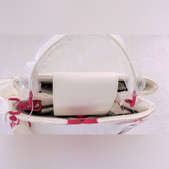 Betsey Johnson XO Double Compartment Hattie Small Satchel / Crossbody - Picture 7 of 14